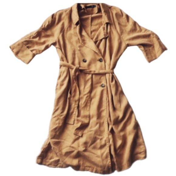 Max Jeans Jackets & Blazers - Max Jeans Mustard Button Down Trench Coat